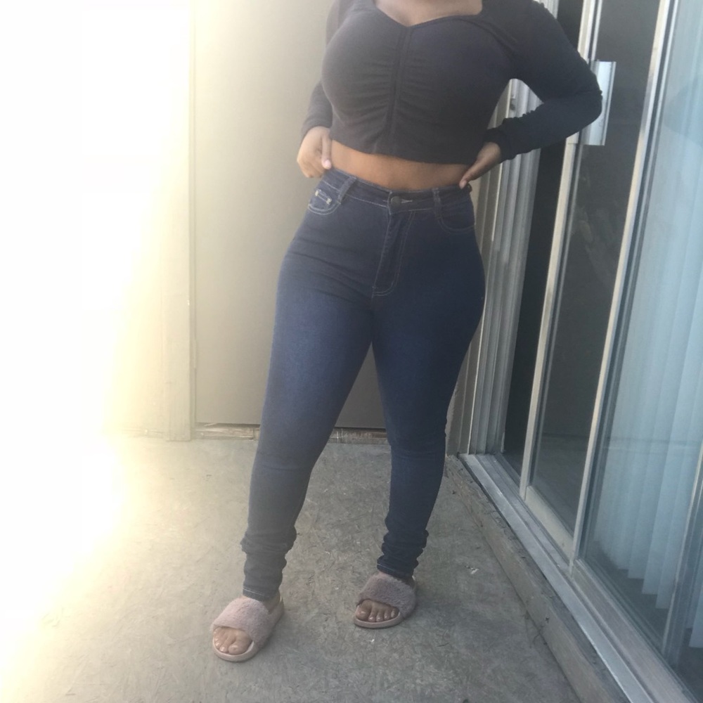 High waisted Denim jeans